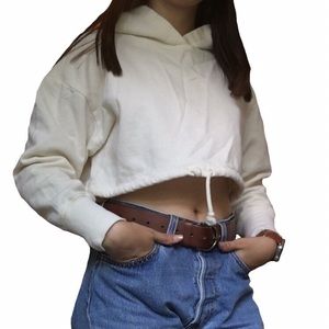 off white PACSUN cropped hoodie
